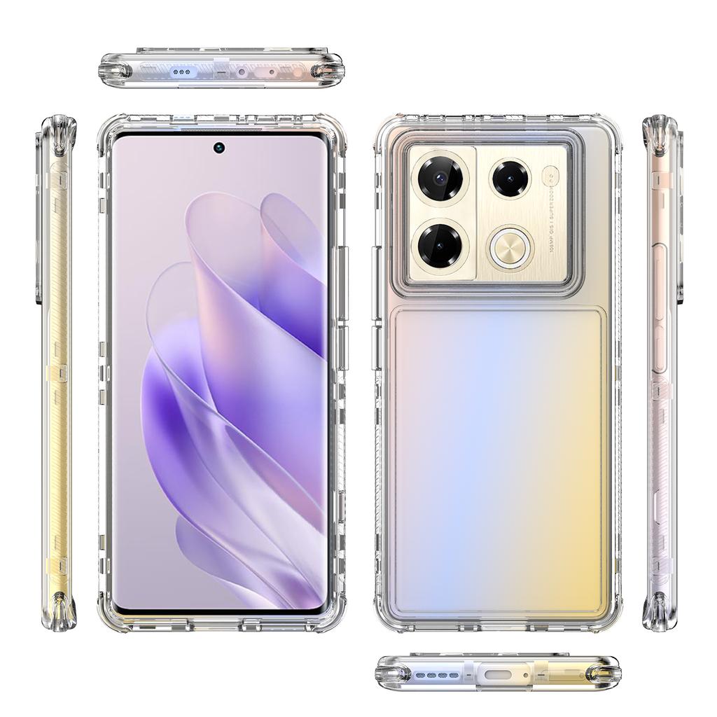 Гибридный противоударный чехол 3 в 1 для Infinix Note 40Pro Plus GT 20 Pro Жесткая пластиковая рамка Прозрачная задняя крышка из ТПУ Fundas