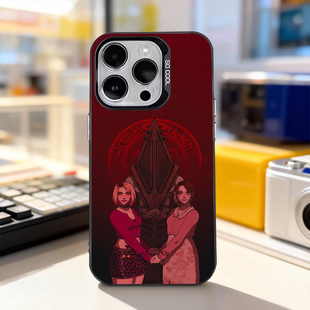 Хоррор Игры Silent Hill Крутой Для iPhone 11,12,13,14,15,16,17,Pro,Max,Plus,E,Air,Mini Чехол для телефона IMD Матовый Черный