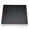 Square Tray Black with Lacquerware Made In Japan J-kitchens 1-shaku Cloth-Weave (Tray) Red, 33cm, (ABS Resin),