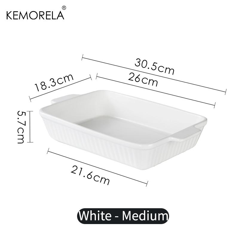 Керамическая форма для запекания, Доступна в 3 размерах Форма для лазаньи Глубокая для духовки, с ручками, Безопасная для духовки и прочная посуда для запекания лазаньи