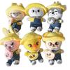 15 X 20 CM Plush Toy with Hat and Small Crossbody Bag Spring Kindergarten Stray Doll Cartoon Cute Doll for Holiday Surprise Gift