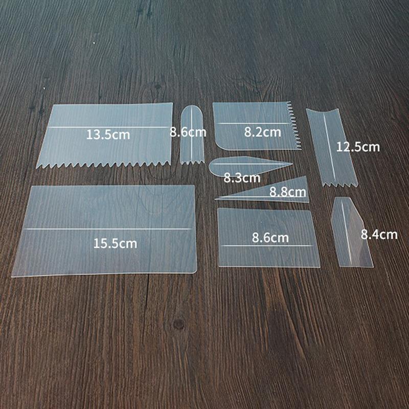 9 Pcs Cake Scraper Cream Spatula Cake Cutter Pastry Mold Baking Decorating Tools