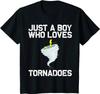 Funny Tornado Gift for Boys Kids Hurricane Weather Chaser Men T-Shirt Oversized T Shirt Casual Cotton Daily Four Seasons