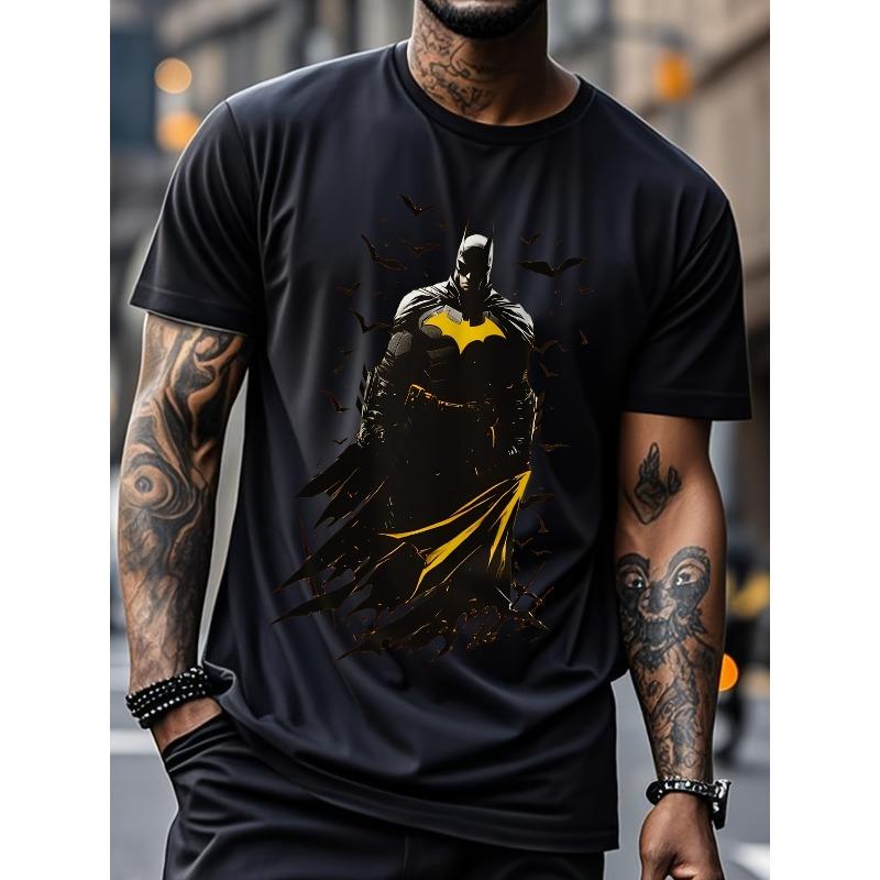 Европейские размеры Справедливая Лига Мужская Повседневная Футболка Большого Размера, Футболка с Принтом, Обычный Крой для Весны/Лета/Осени ПЛЮС