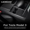 LUCKEASY For Tesla Model3 2017- Car Interior Accessories Turn Fur Central Control Panel Cover Model 3 Model Y Decorative