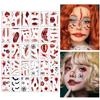 Halloween Stickers Party Makeup Face Stickers  Festival Decoration Simulation Horror Wound Scar Stickers