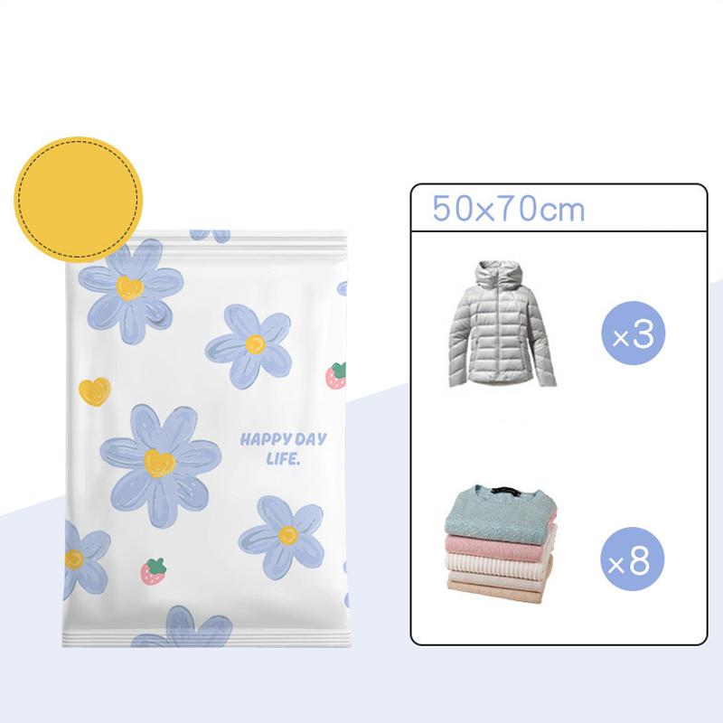 Вакуумные пакеты для хранения Компрессионные пакеты для одежды Утолщенный материал Экономия места Органайзер для хранения Путешествия Домашнее использование Постельное белье Одежда Сумка для хранения