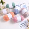 Colored Dots Plush Rainbow Thread DIY Crochet Knitting Soft Hand-woven  Scarf