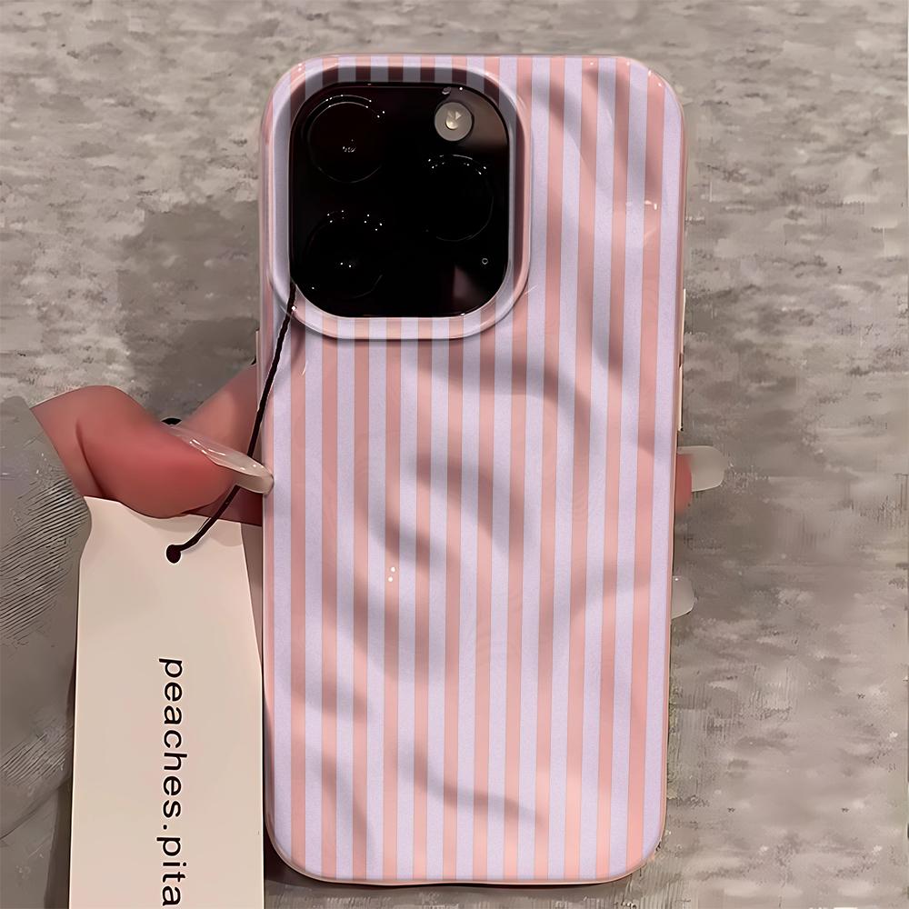 Чехол для телефона со светлыми полосками для iPhone 17 Air 16 15 14 11 13 12 Pro Max Винтажный Стильный Защита от падения Модный Защитный Чехол