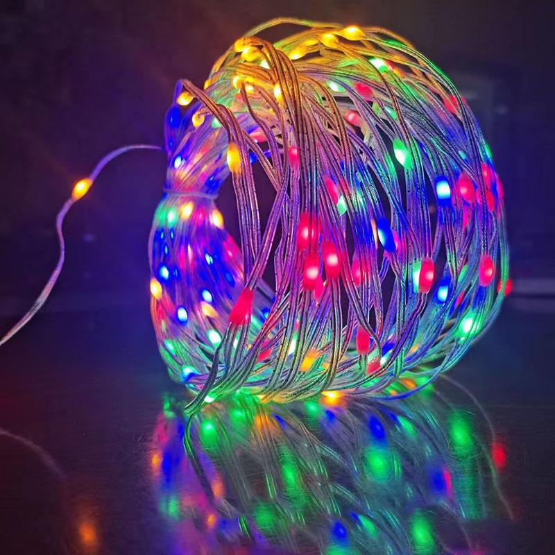 Сказочные 5V Медные Проволочные Рождественские Гирлянды с Bluetooth-приложением и Звуковым Управлением