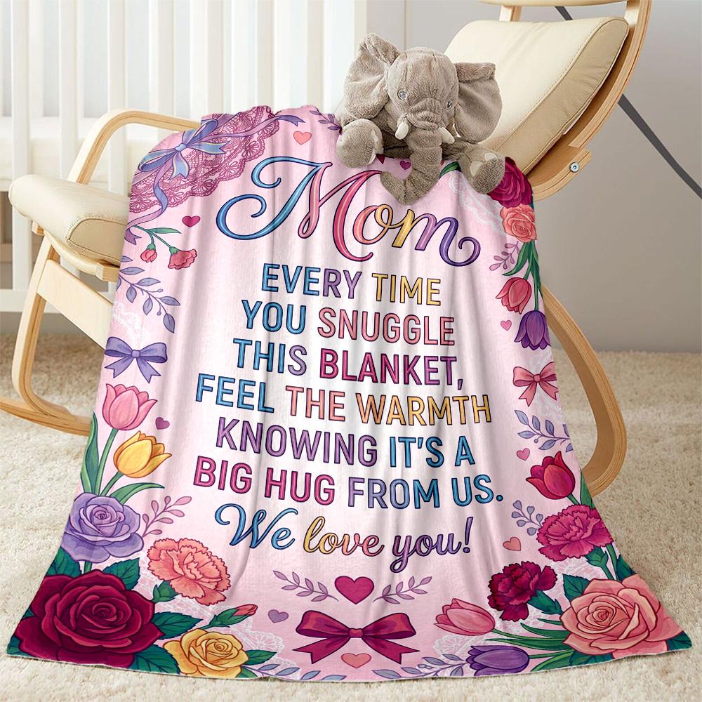 Love In Every Stitch Flannel Blanket-Soft and Suitable for Sofas,Beds,Offices,Travel,All Seasons,Great Gift for Holidays and Birthdays.