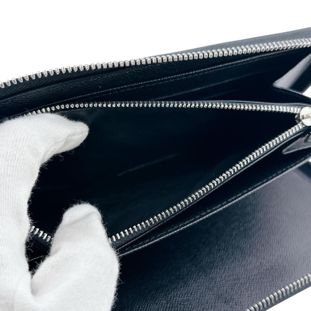 LOUIS VUITTON Epi Zippy Organizer Long Wallet purse Epi Leather Noir mens M63852 Used