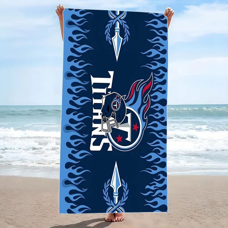 Пляжное полотенце с принтом Tennessee Titans, Большое, Мягкое, Быстросохнущее, для Пляжа, Кемпинга, Плавания
