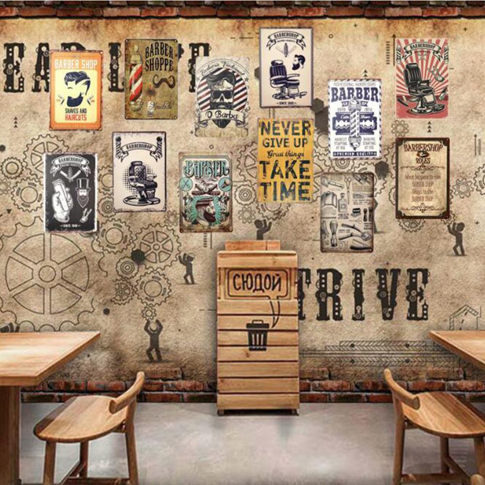 Ретро-постер для парикмахерской, винтажные металлические жестяные вывески, доска для украшения стен парикмахерской, жесть 20x30 см