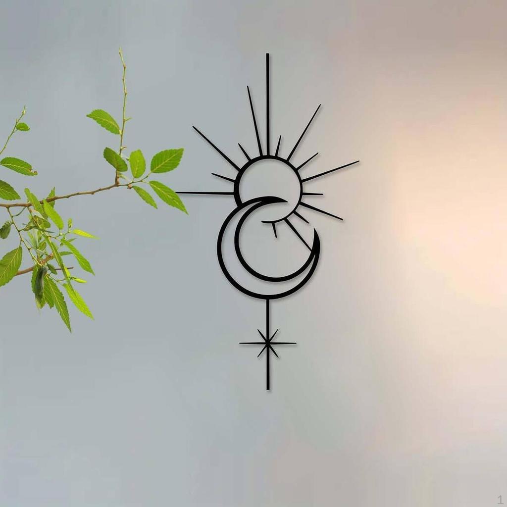 Iron Wall Art Decoration Practical Easy Install Hollow Hanging Sculpture for Bedroom Kitchen