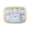 Dream Bear Stainless Steel Plate Lunch Box, 6 Pieces, Mixed Colors, Single Item, Popular Korean Parenting Items