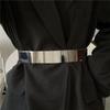 Mirror Silver Gold Elastic Cummerbunds Women Waist Belt Metal Elastic Belt Waist Corset Belts