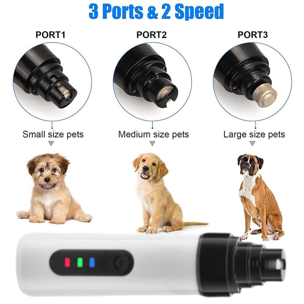 Новая электрическая когтеточка для собак с USB-подзарядкой, машинка для стрижки когтей для собак, тихая когтеточка для домашних животных, триммер для ухода за когтями кошек