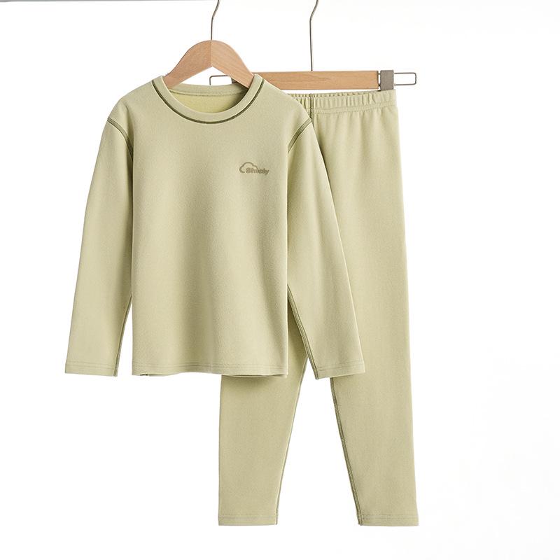 Детский дышащий антибактериальный кашемировый комплект нижнего белья на осень