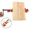 1 Set 1/2 Inch Carpenter Pipe Clamp Anti-deformation Rust-Resistant Steel Sturdy Wood Gluing Pipe Clamp Woodwork