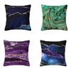 Наволочка с мраморным принтом Зеленый Золотой Жидкий Чехол на подушку Молния Летний Роскошный Чехол