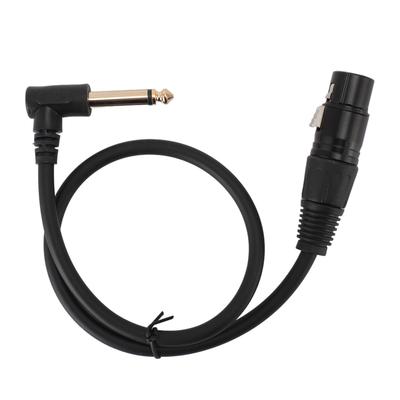 Кабель XLR гнездо - 6,35 мм штекер моно балансный XLR гнездо - 1/4 дюйма штекер 90 градусов угловой кабель шнур