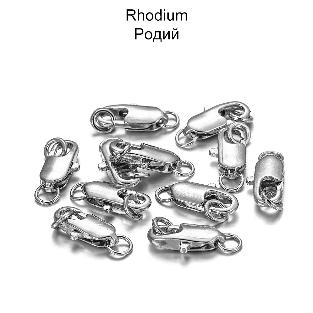 30pcs/lot Swivel Clasp With Open Jump Ring Necklace Bracelet Lobster Clasp Hooks For DIY Jewelry Making Supplies Accessories