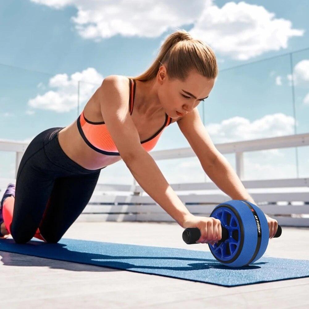 Ролик для живота, колесо для упражнений, оборудование для фитнеса, бесшумный ролик для рук, спины, живота, тренажер для формы тела, тренировочные принадлежности