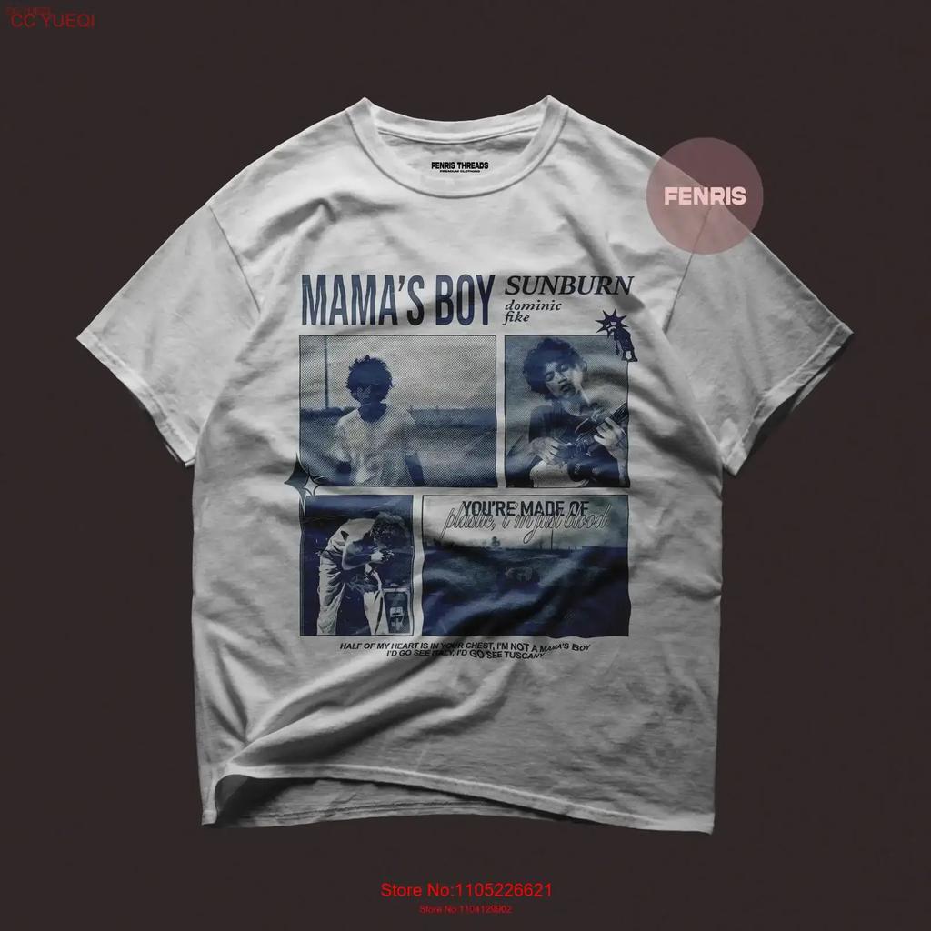 Premium Dominic Fike T Shirt Sunburn Album Mamas Boy Single New Heavy Cotton Vintage Slightly Fashion Stylish Homme