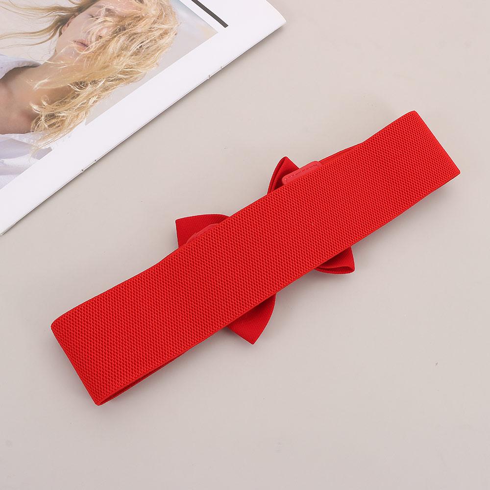 Однотонный эластичный пояс-бант большого размера, эластичный пояс со стразами, пояс-бант для платья, джинсов