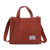 Women Corduroy Zipper Shoulder Bag Small Cotton Canvas Handbag Casual Tote Crossbody Bag Vintage Messenger Bags CLE