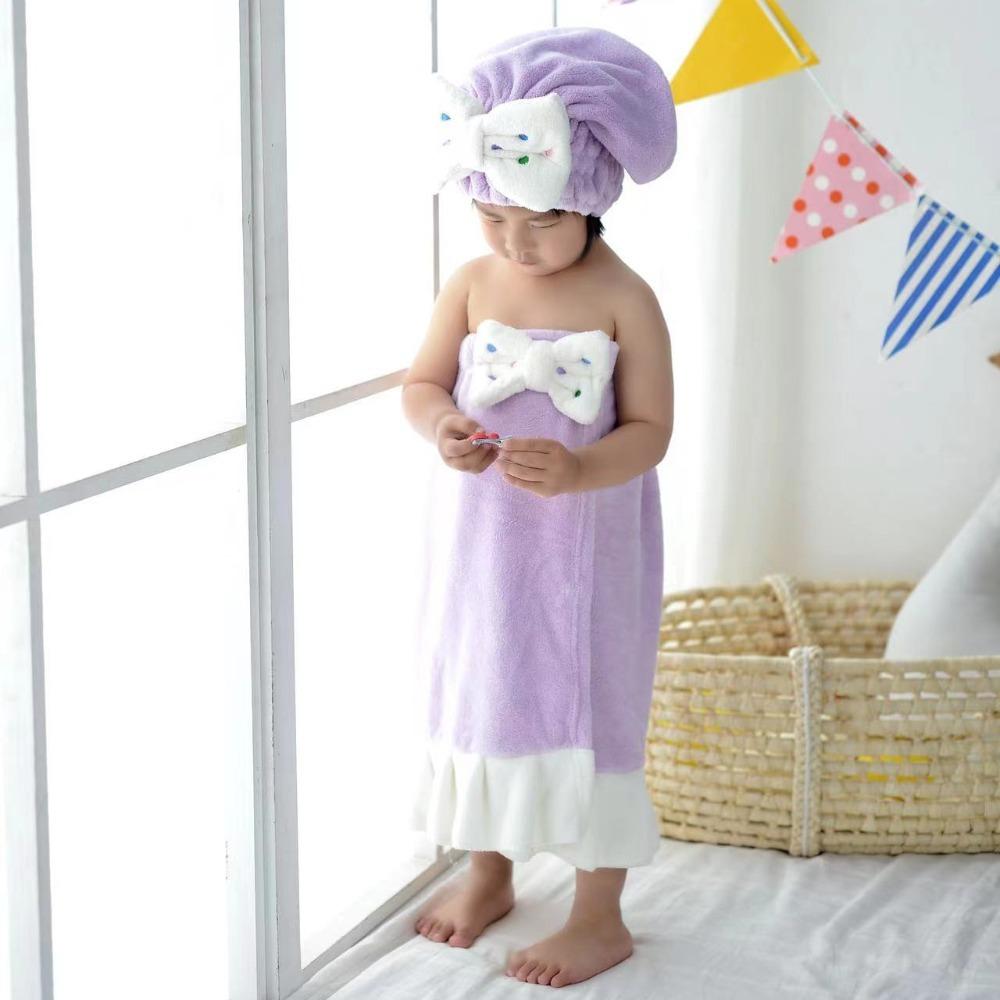 Супервпитывающие детские банные полотенца, быстросохнущие пляжные спа-халаты для детей