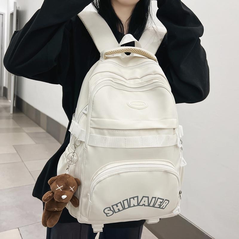 Рюкзак для ученика средней школы, женский нейлоновый рюкзак, мужской рюкзак с принтом в виде букв