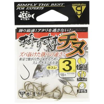 Крючок Gamakatsu Hanging Squirrel для черного пагра, размер 3