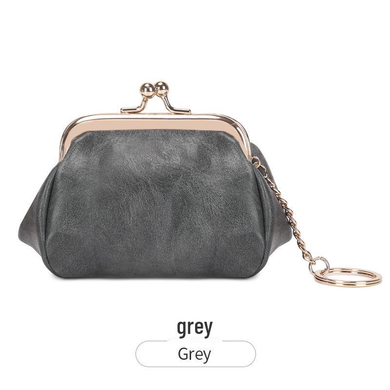 2024 Ретро Милый Кошелек для Монет на Клипсе и Сумка для Ключей - Компактный и Универсальный Отсек для Помады