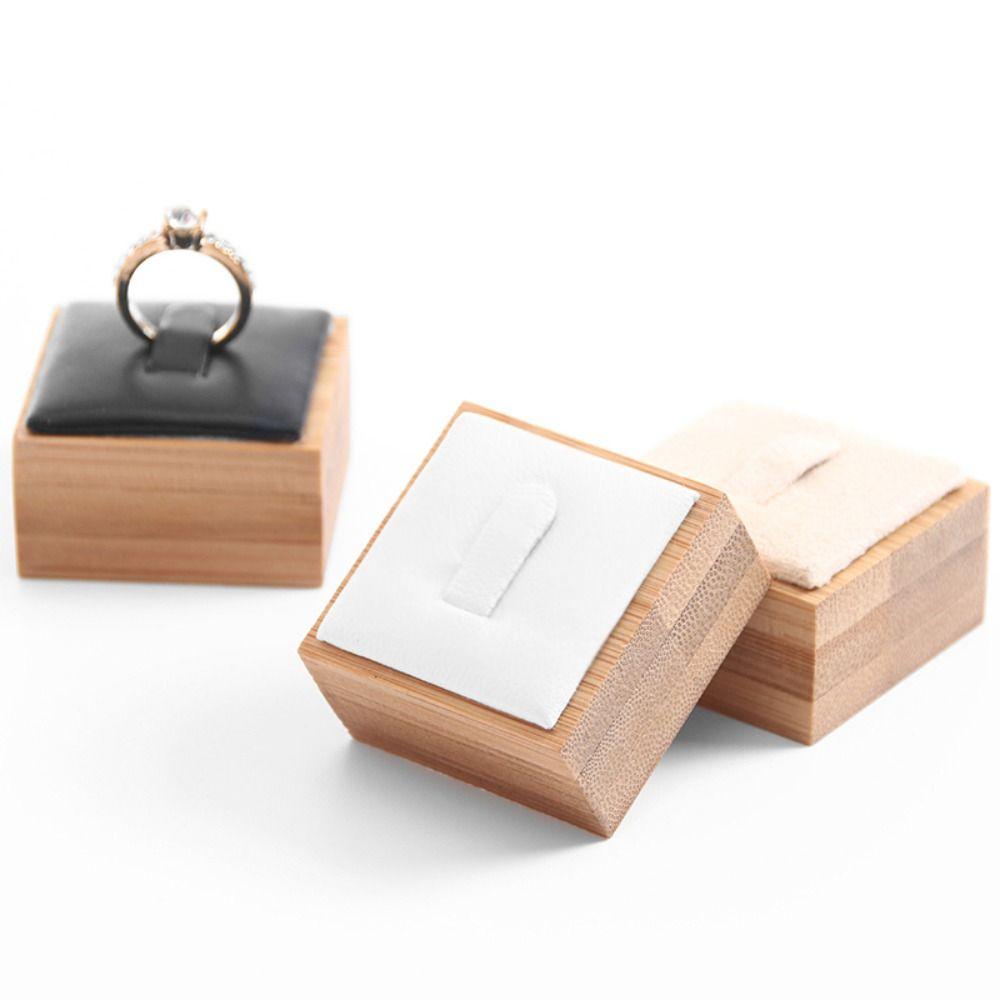 Color Small Earrings Rings Organizer Wooden Jewelry Show Props Wedding Ring Box Ring Holder Case