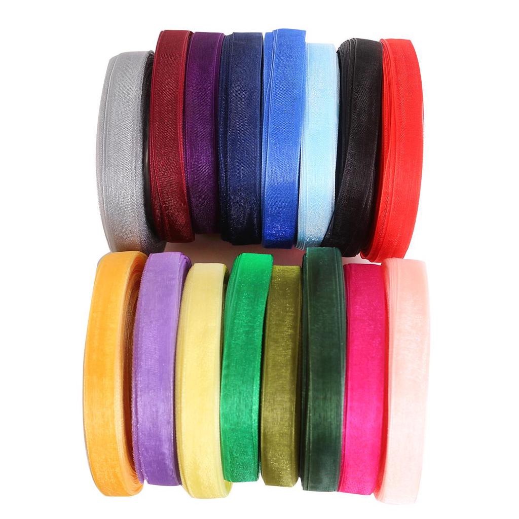 Лента из органзы прозрачная для DIY, 12 мм, 50 м