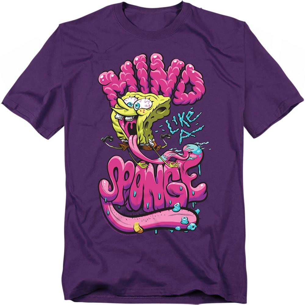 SPONGEBOB SQUAREPANTS MIND LIKE A SPONGE Licensed Adult Graphic T-Shirt