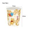 51pcs Winnie The Pooh Party Tableware Include Plate, Napkin, Tablecloth, Cup