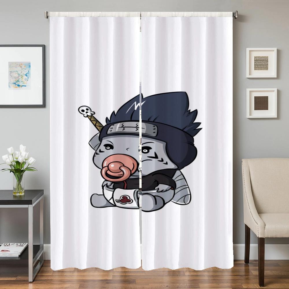 Домашний интерьер Кухня Шторы для гостиной 2 шт. Плотные шторы Дверная штора Наруто Спальня Украшение Разделительная перегородка Тень
