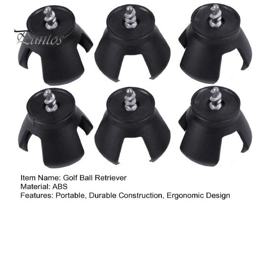 1/6 шт. Извлекатель мячей для гольфа с 3 зубцами, захват для конца паттера, пластиковый черный инструмент для захвата когтей для захвата паттера
