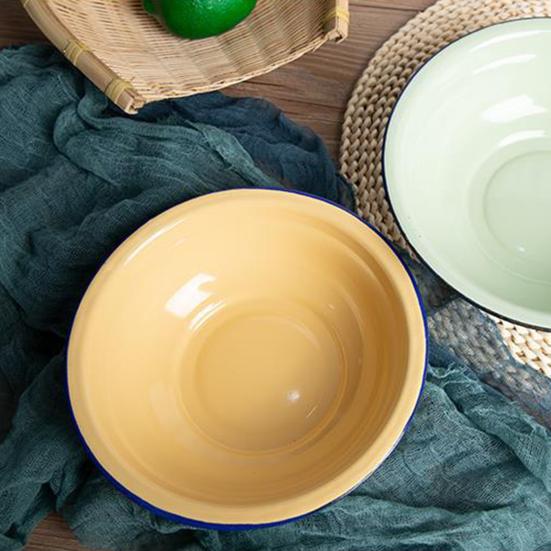 Прочная винтажная эмалированная многофункциональная тарелка для супа для кухни