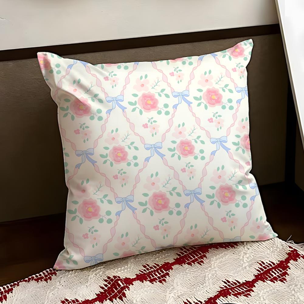 Fine Art Petal Illustration Cushion Cover Reversible Soft Durable Pillow Cover Home Car MultiScene Use for Daily Comfort