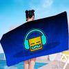 Geometry Dash Видеоигра Микрофибровое одеяло Быстросохнущие пляжные полотенца Большой размер Печать Супервпитывающее полотенце-одеяло для бассейна