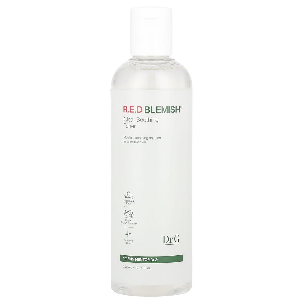 Dr. G, Red Blemish, Clear Soothing Toner, Sensitive Skin, 300Ml(10.14Fl Oz)