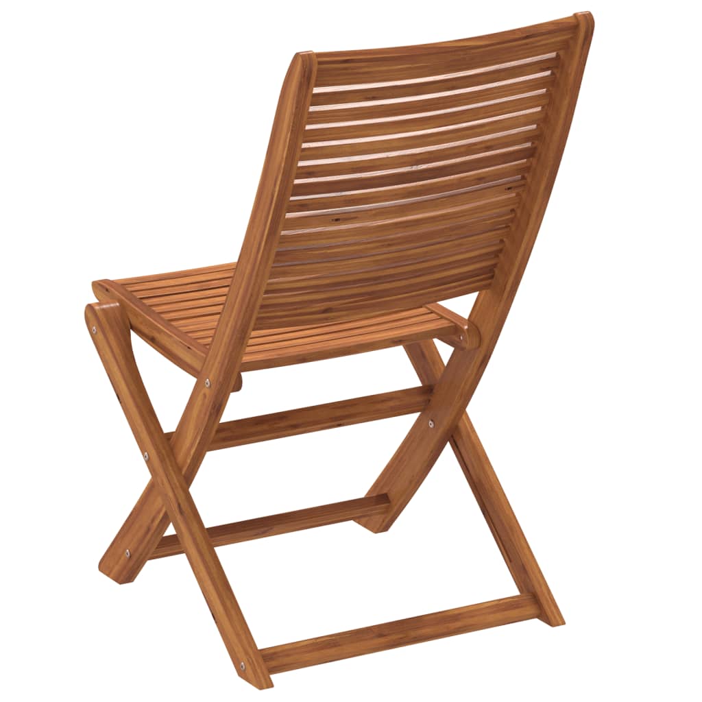 Garden Chairs 4 pcs Foldable Solid Acacia Wood
