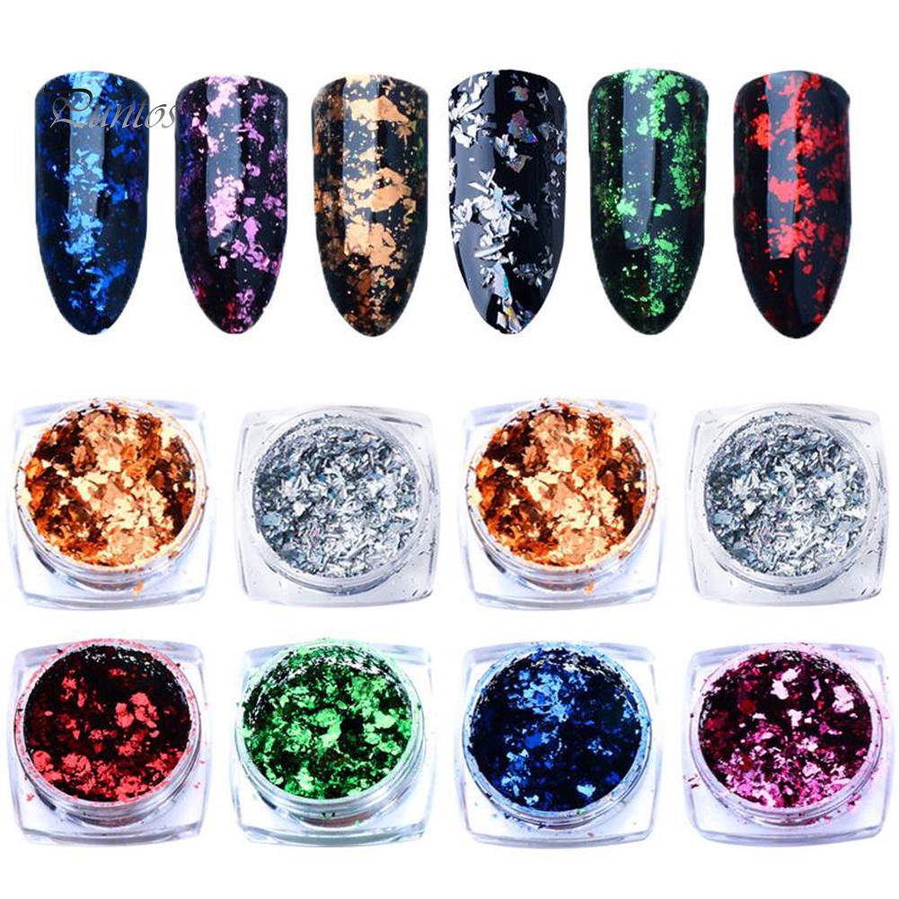 Puntos Nail Art Manicure Decor 0.2g Shiny Paillettes Foil Glitter Sequins Mirror Powder