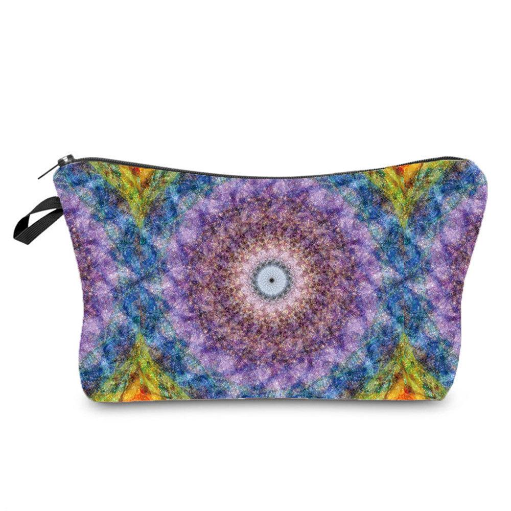 Женская косметичка с принтом цветка дурмана, органайзер для туалетных принадлежностей, дорожный футляр 6671