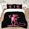 3Pcs Pink Panther Pose Bedding Sets For All Sizes New 3D Printed Bed Cover Comforter Duvet Cover Pillowcase Bedroom Decoration