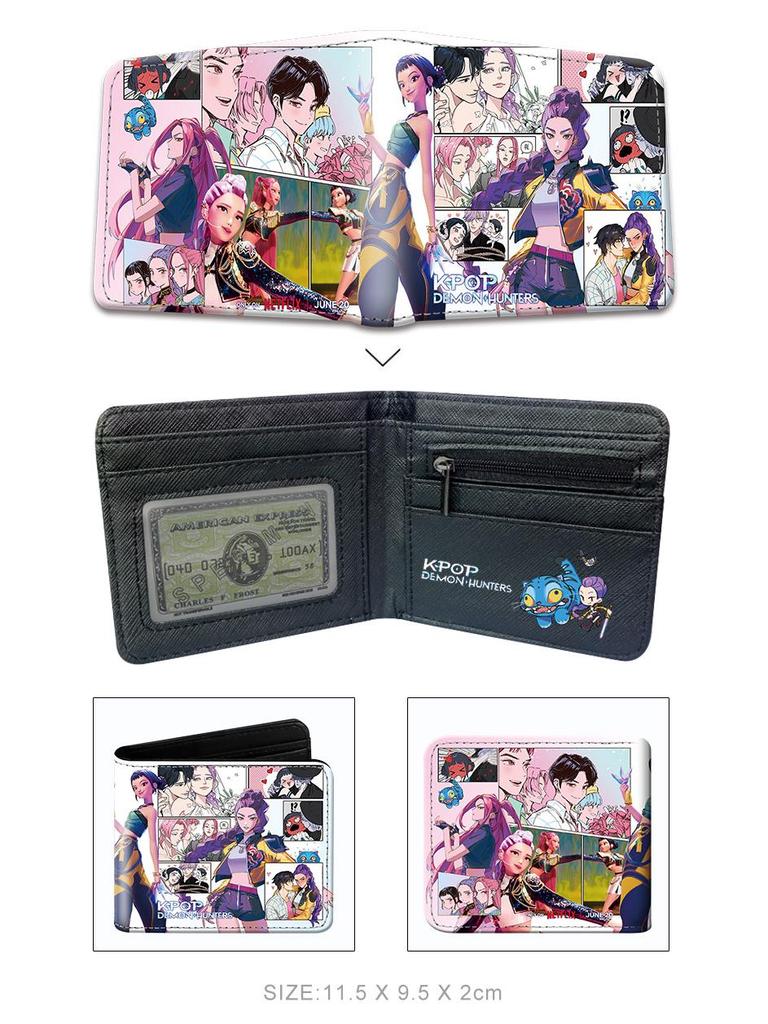 K-POP Demon Hunter Девичья группа 3D Тисненый Аниме Кошелек для Студентов и Поклонников